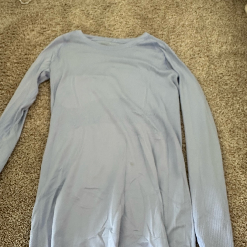 lululemon athletica Light Blue Long Sleeve Top